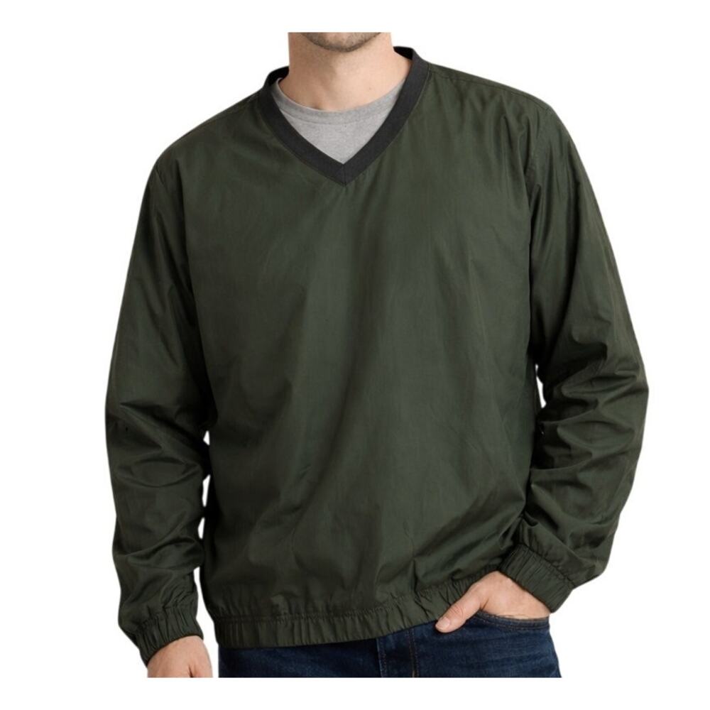 Izod Xtreme Function Golf Windbreaker Pullover Green Large NWT